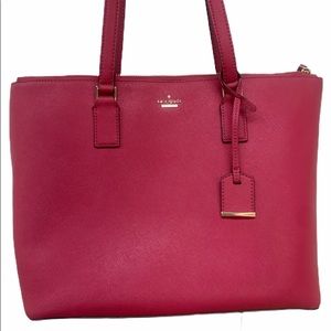Kate Spade Pink Leather Tote Handbag